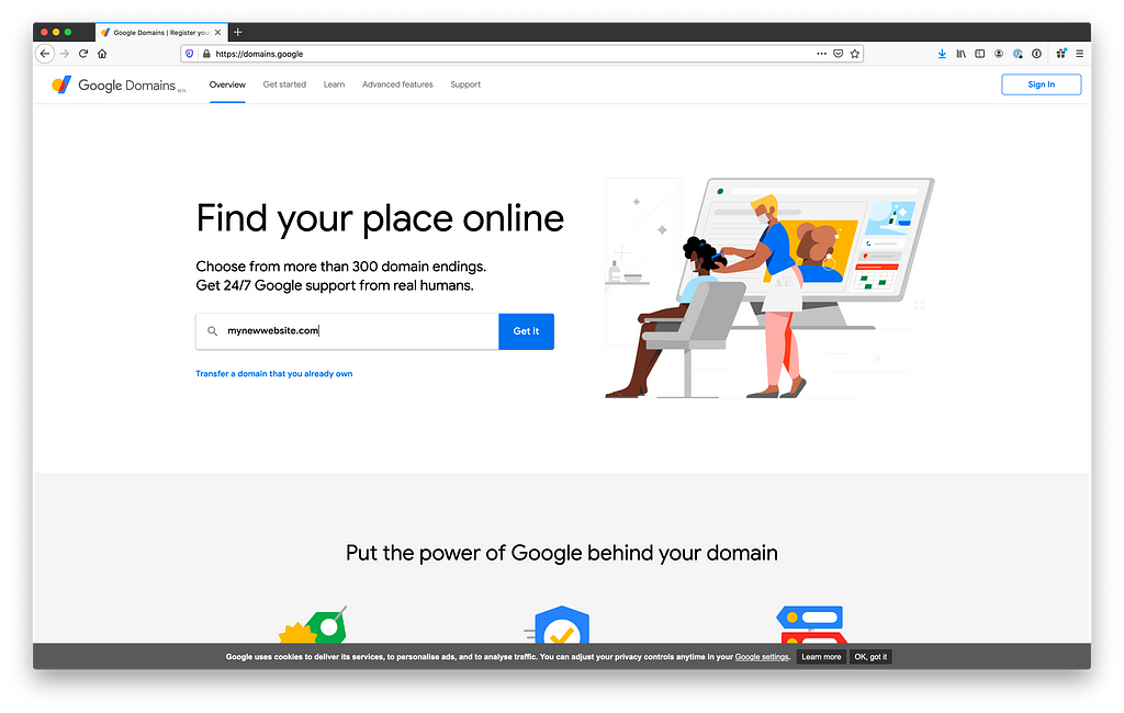 Google Domains website