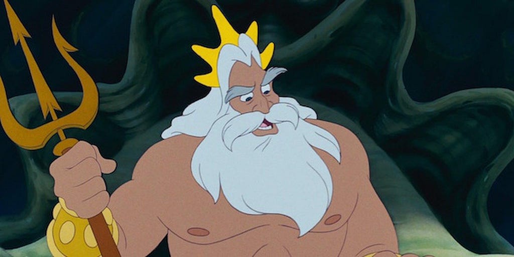 King Triton with his trident.
