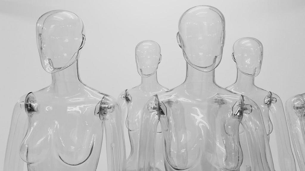 transparent manequins