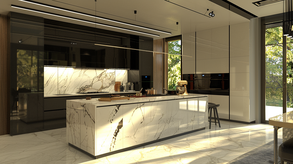 Black and White Modern Kitchen