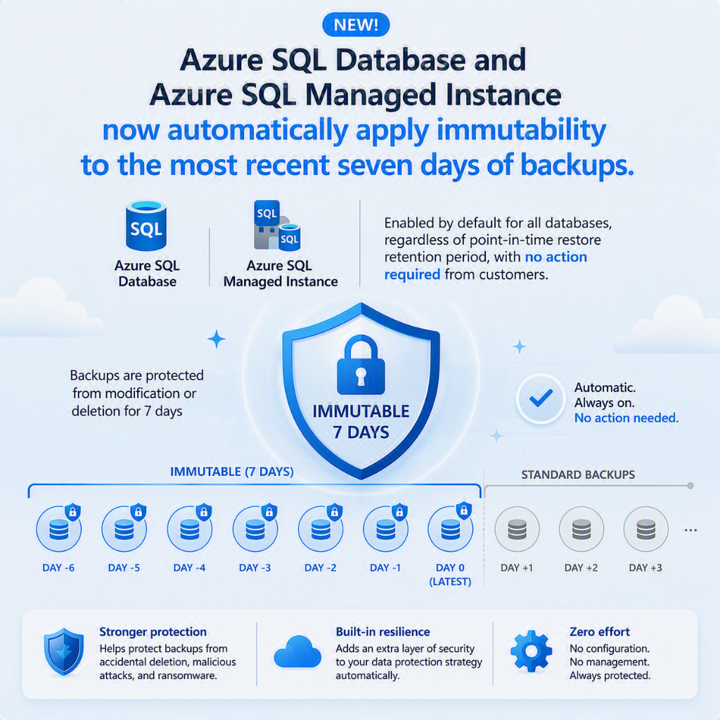 Protect Azure SQL Backups from Tampering with Seven-Day Immutability