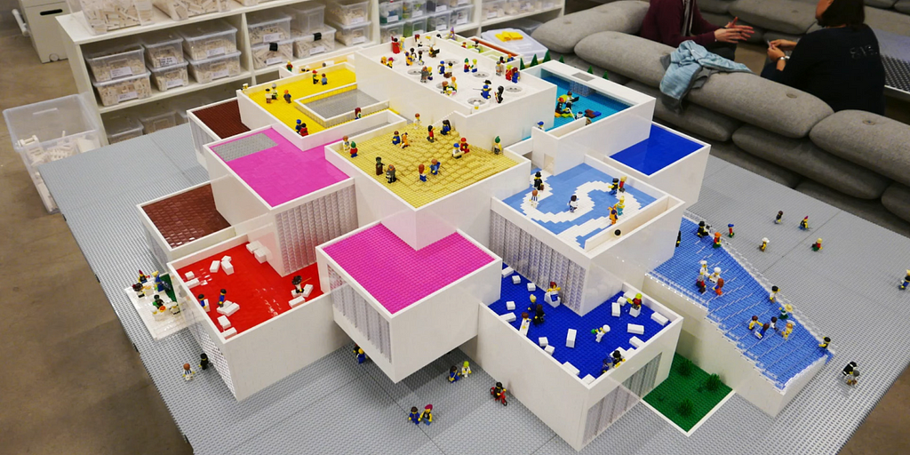 LEGO House model made with LEGO