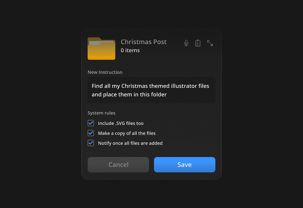In-system file collation instruction