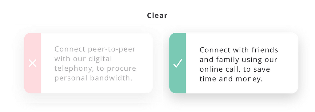 Replacing “Connect peer-to-peer with our digital telephony…” with “Connect with friends and family using our online call…”