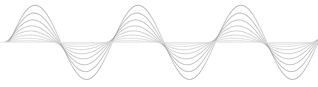 Lines with different amplitude rates.