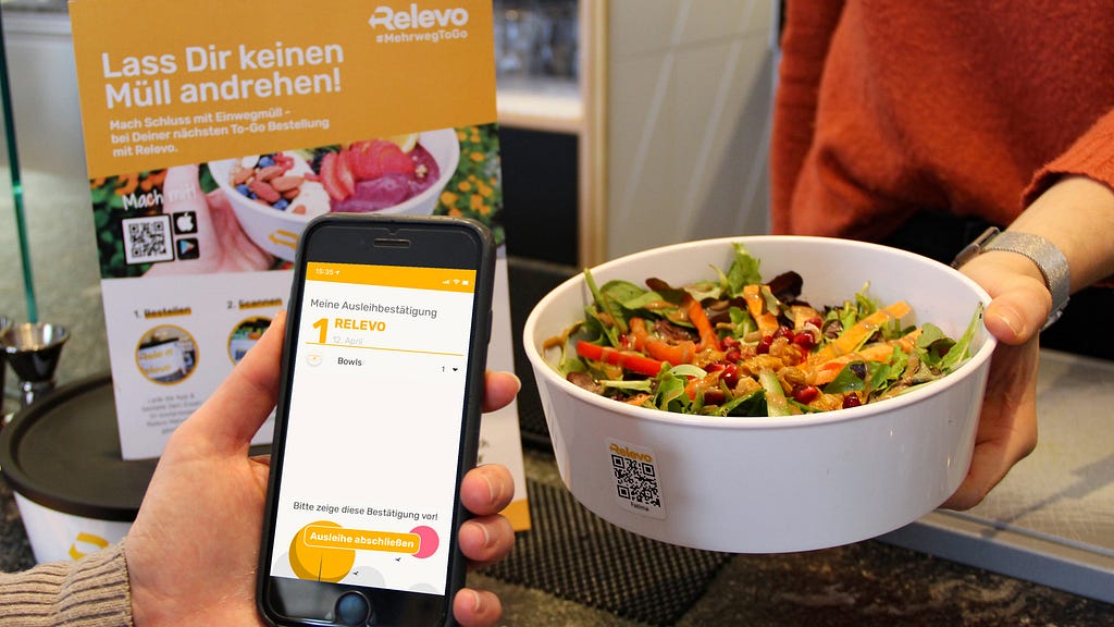 Using your phone to prevent single-use plastic waste with Relevo.