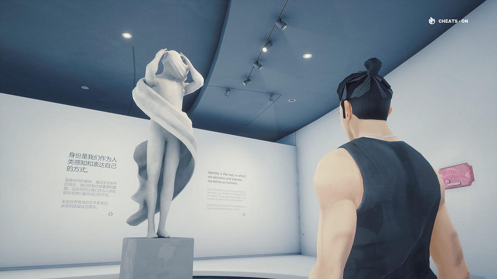 the player looks at a piece of art in sifu’s museum level