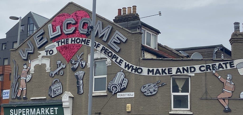 Public art on Forest Road in the borough