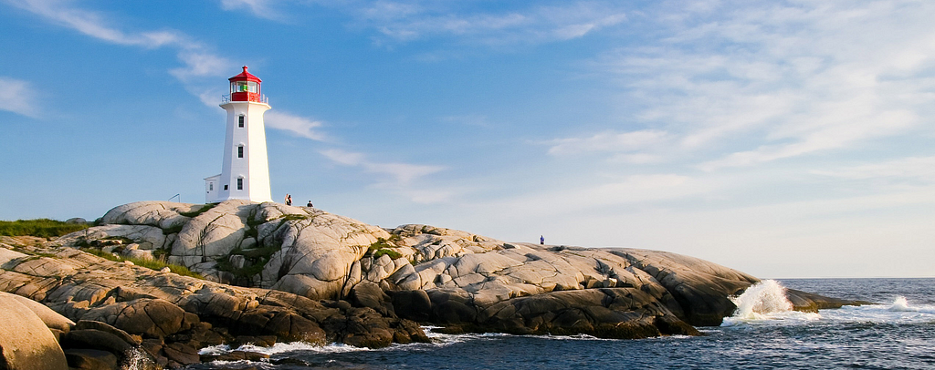 A beautiful landscape with a lighthouse as focal point