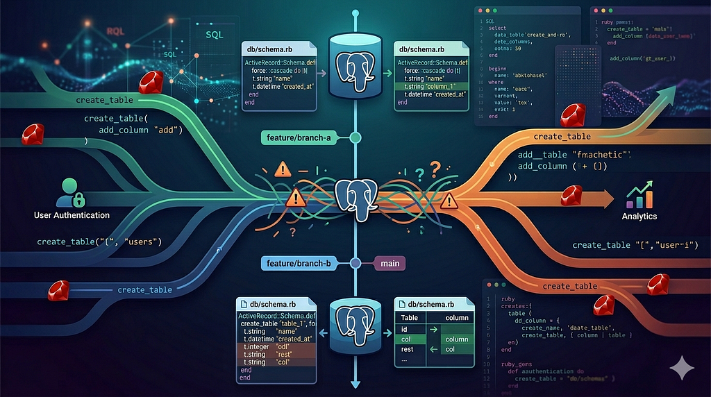 Managing Rails Database Schemas Across Branches: A Practical Guide to db/schema.rb Conflicts
