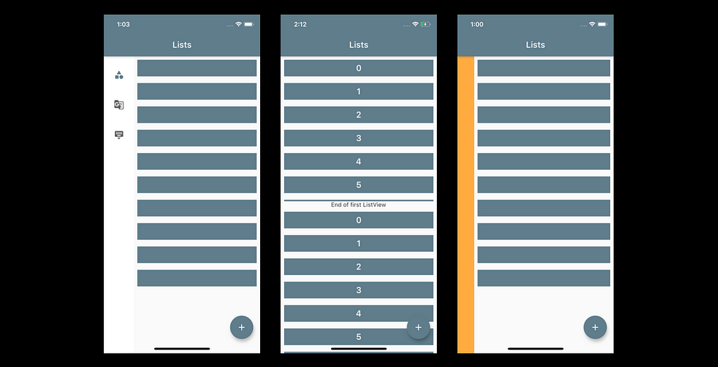 Flutter code snippets — 8 places to adjust a ListView