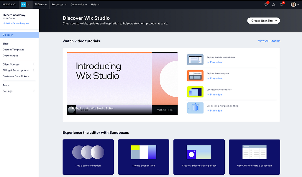 Wix and Wix Studio