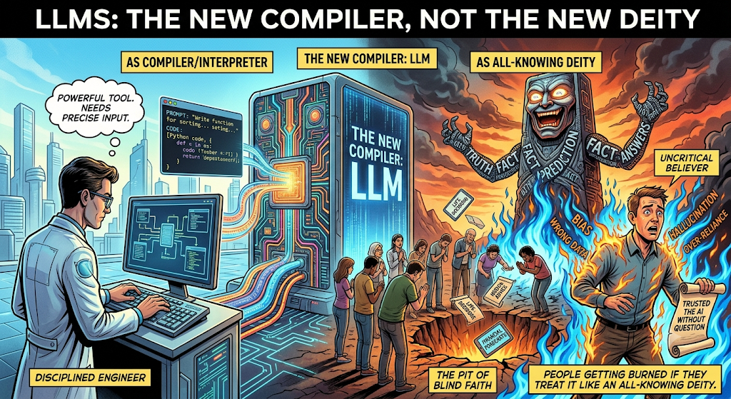 LLMs: The New Compiler, NOT The New Deity
