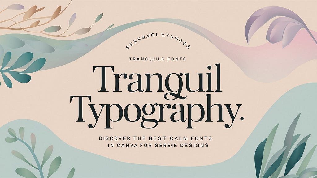 Tranquil Typography Discover the Best Calm Fonts in Canva for Serene Designs