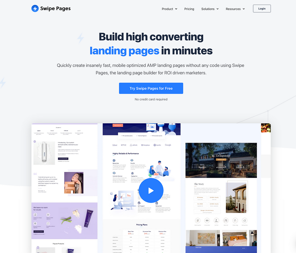 Swipe Pages Landing Page Builder