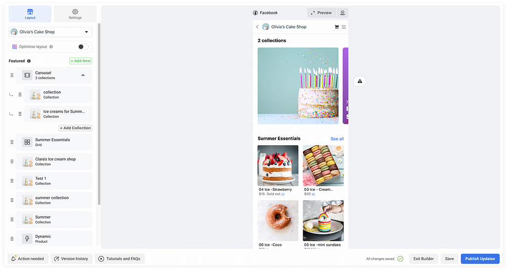 A screenshot of Commerce Manager — a platform to manage your catalogue and sales on Facebook and Instagram.