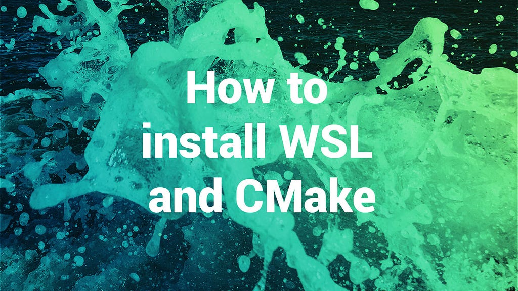 installing wsl ubuntu and cmake to use your first external library in C++