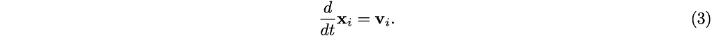 d/dt xi=vi