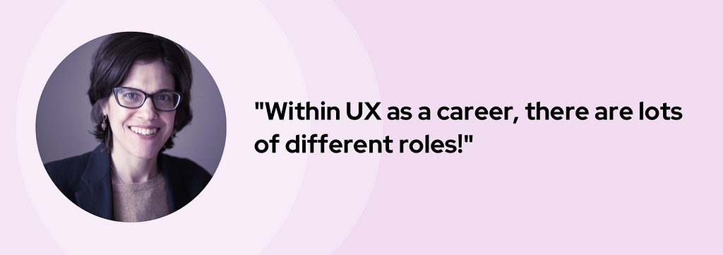A banner graphic introduces Beau with her headshot and a quote, “Within UX as a career, there are lots of different roles!”