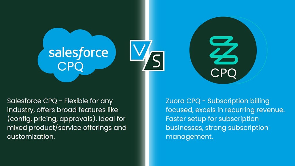 Salesforce CPQ vs Zuora CPQ