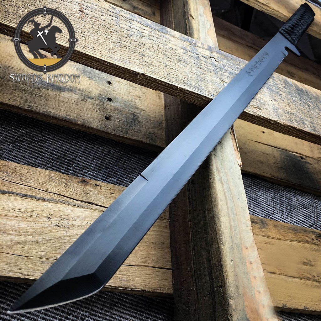 Black full tang ninja sword