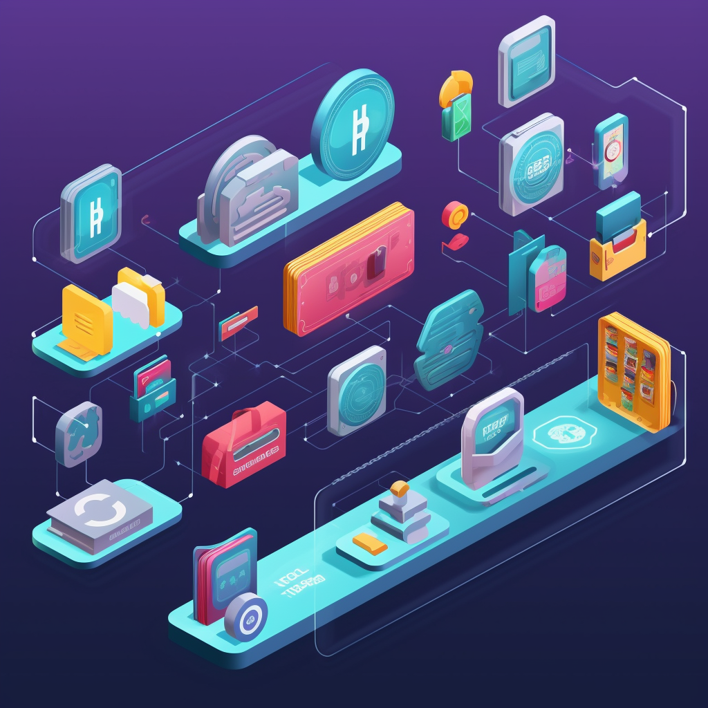 abstract graphical representation of how a wallet works