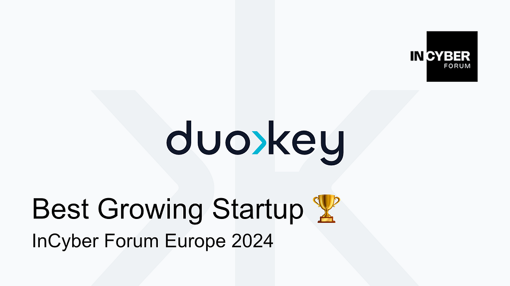 DuoKey Growth Award InCyber Forum 2024