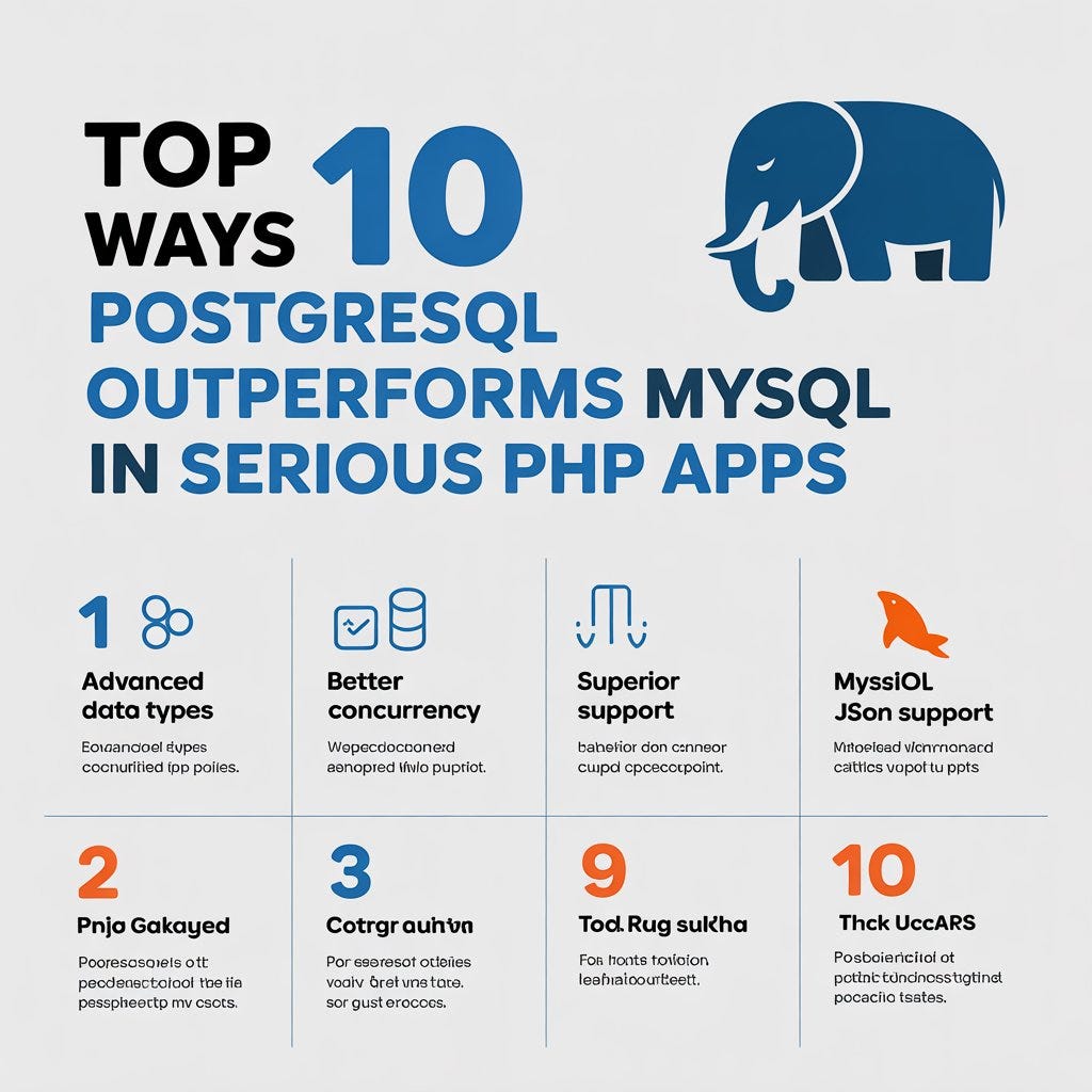 Top 10 Ways PostgreSQL Outperforms MySQL in Serious PHP Apps