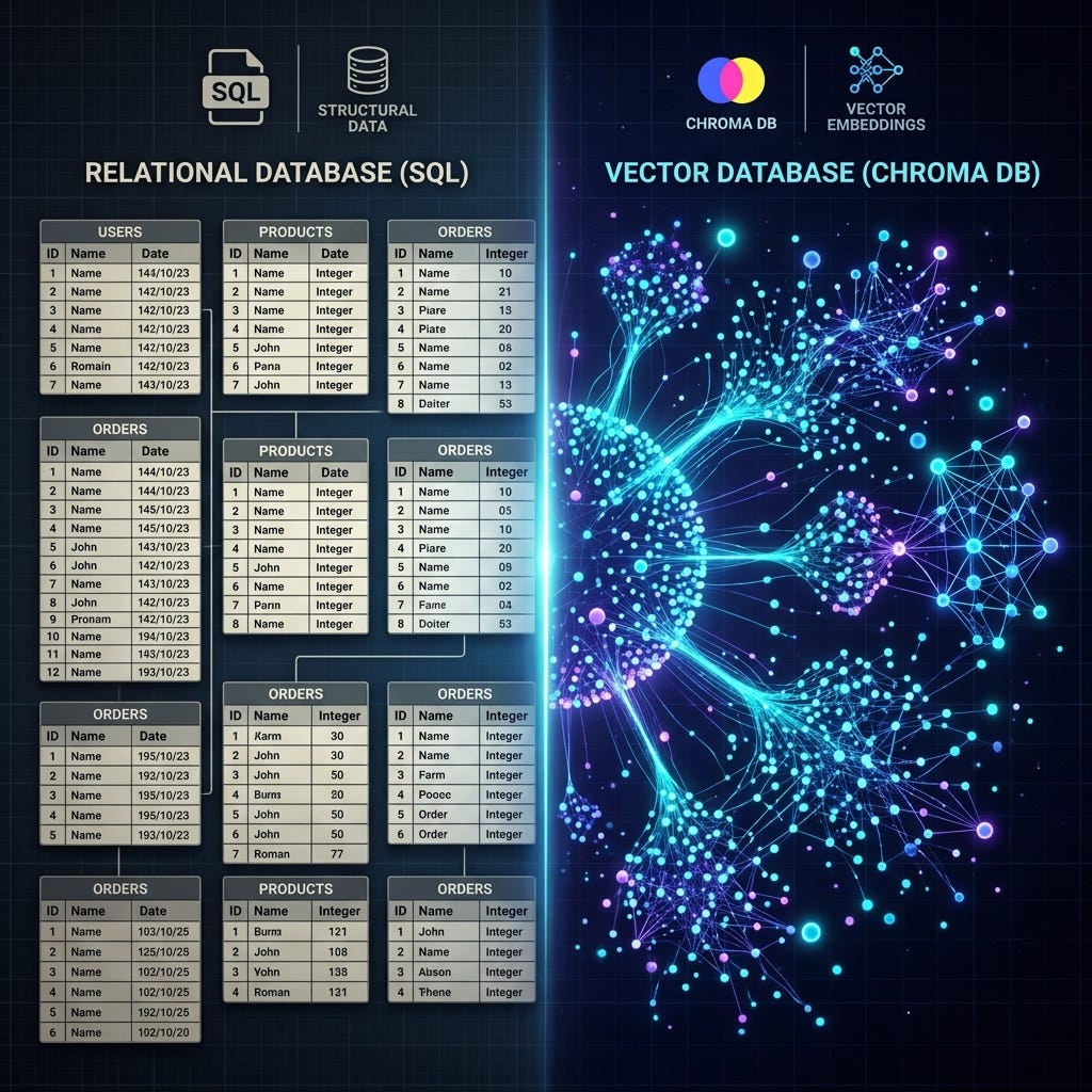 SQL Yapay Zeka İçin Neden Yetersiz Kaldı? Kelimelerden Vektörlere (ChromaDB) Geçiş Serüvenim