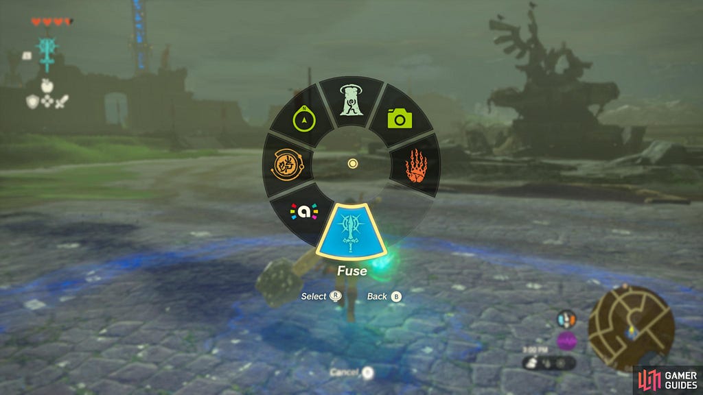 An in-game wheel menu is shown, which allows players to toggle between the main abilities.