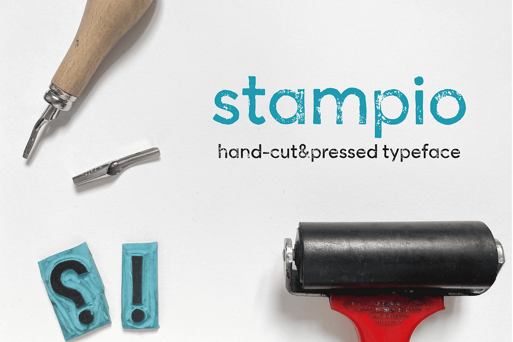 Stampio — handmade rubber stamp font
