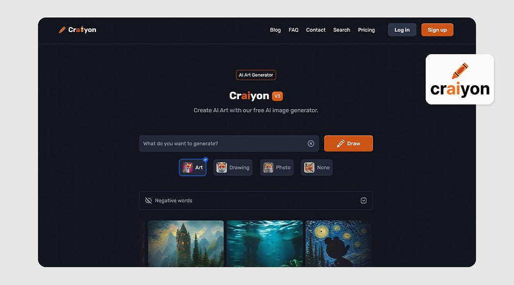 Craiyon: A completely free AI image generator