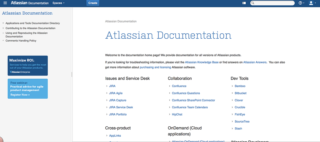 A 2015 version of our documentation site.