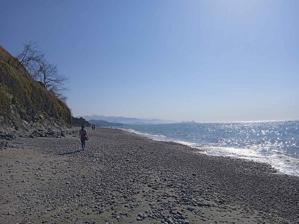 The most beautiful and the most secret beach in the village of Tsikhisdziri in Georgia.