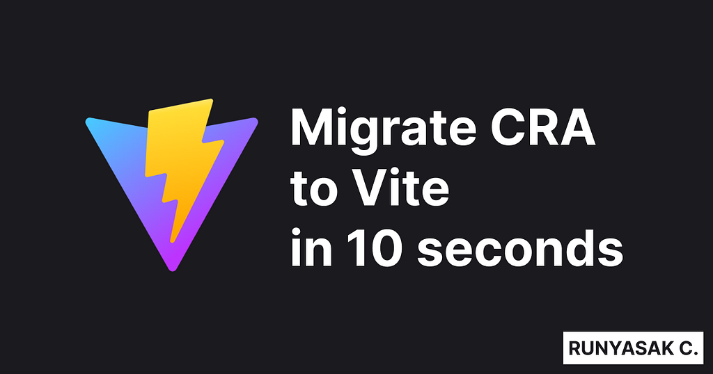 Migrate React CRA to Vite in 10 seconds