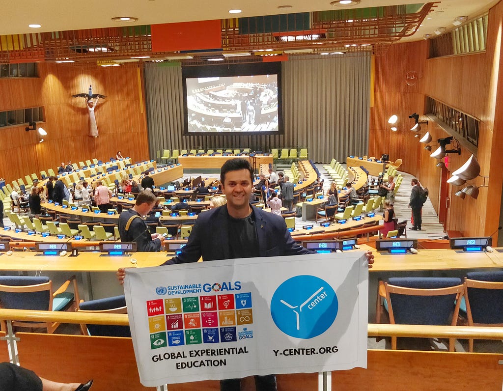 Ycenter CEO Dhairya Pujara at United Nations, New York SDG event