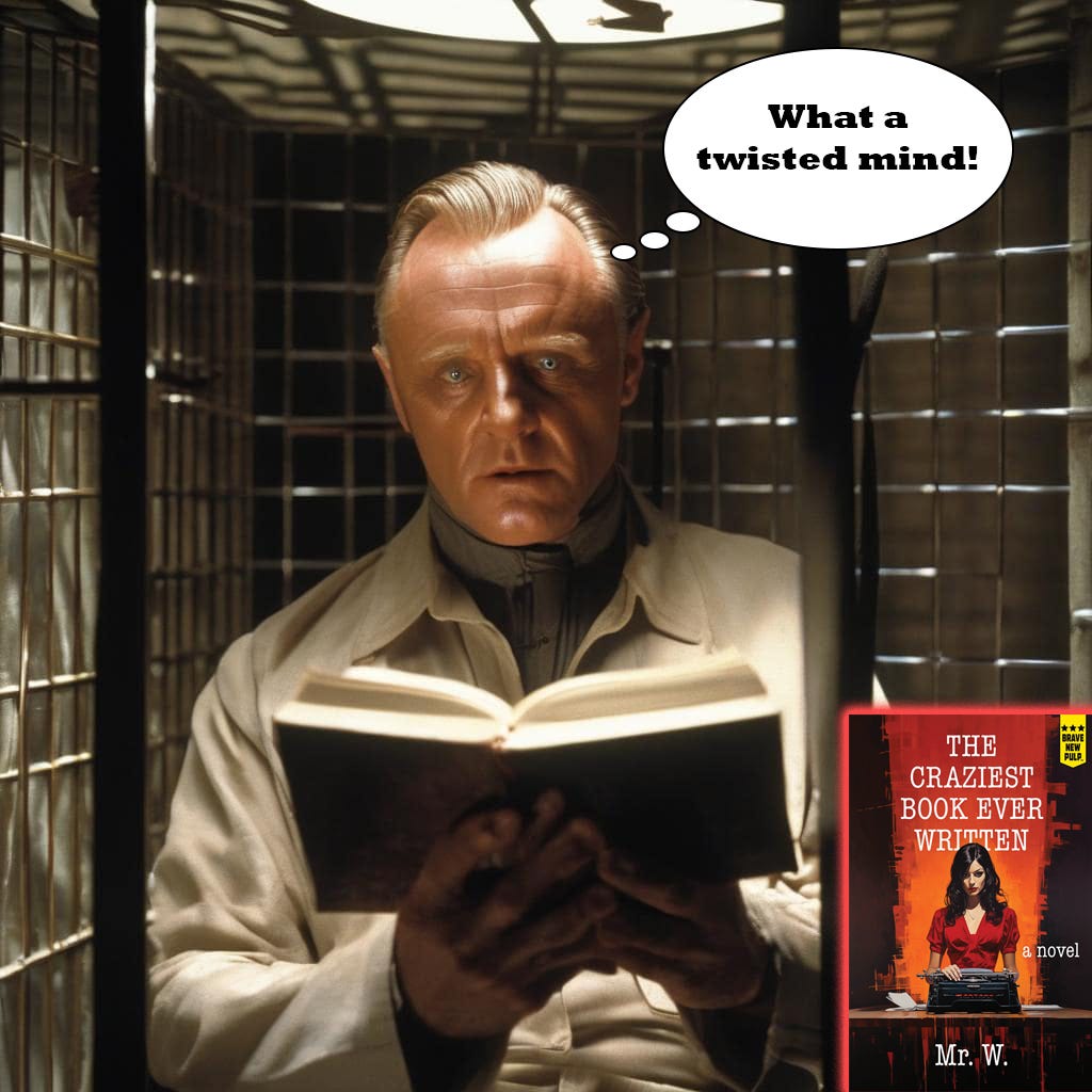 Hannibal Lecter Reading a book