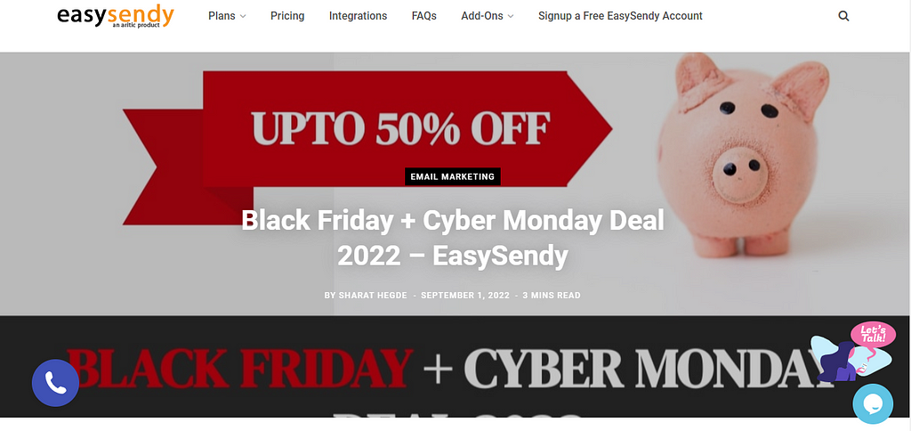 Black friday and cyber monday deals, saas deals, saas coupon codes, software deals, easysendy black friday offers