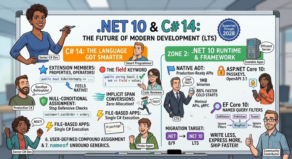 New Features in .NET 10 and C# 14: The Future of Modern Development
