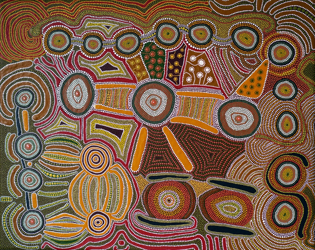 Aboriginal style dot painting