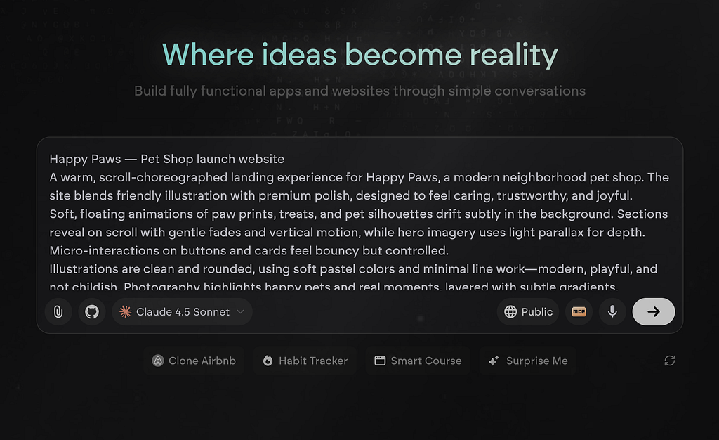 Sample landing page generation. Image by Jim Clyde Monge