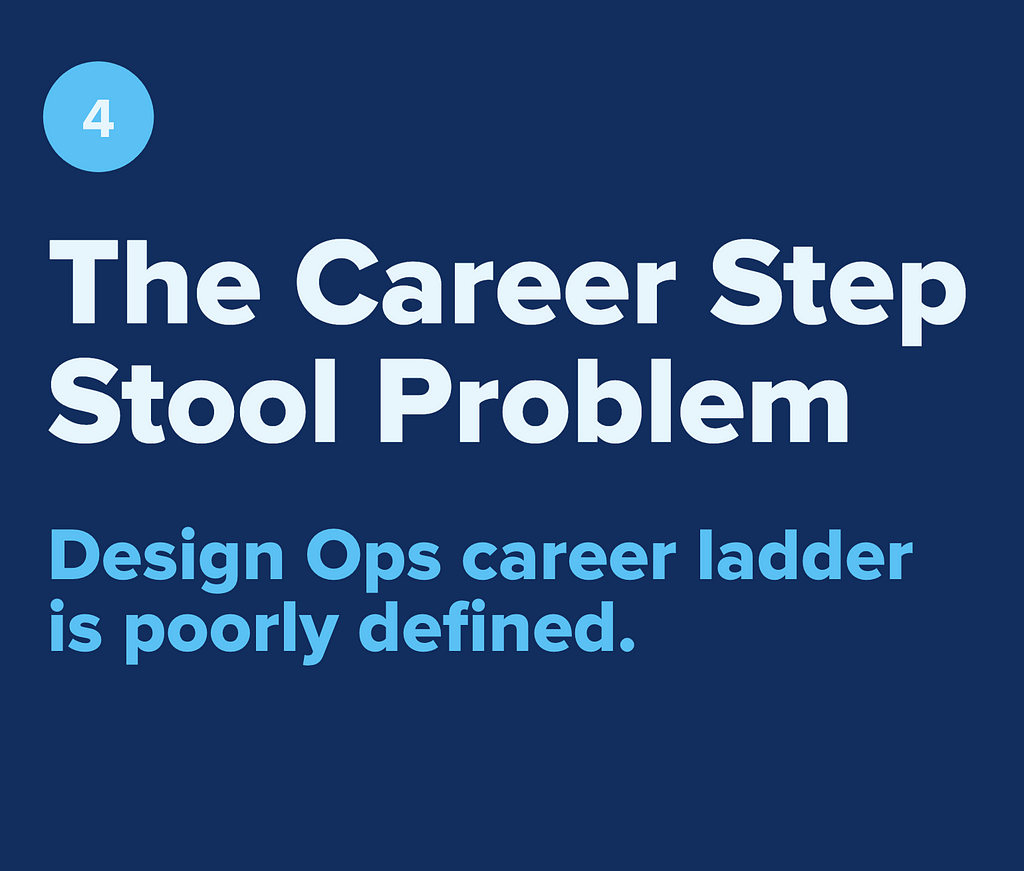The Career Step Stool Problem — Design Ops career ladder is poorly defined.