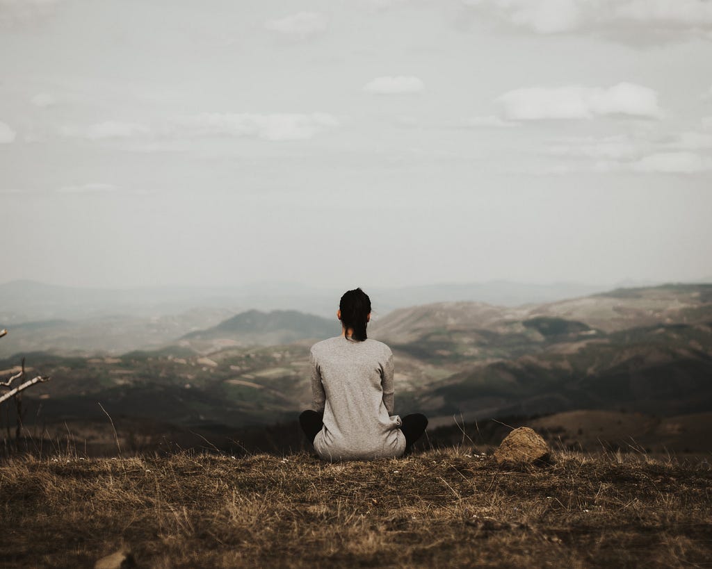 a person doing meditation