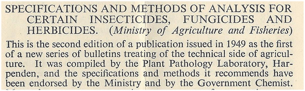 Pesticide publication, early 1950s
