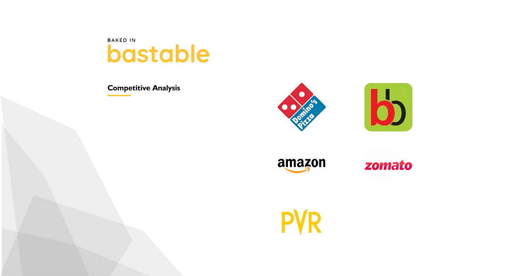 Image showcasing companies involved in Competitive Analysis of Baked in bastable.