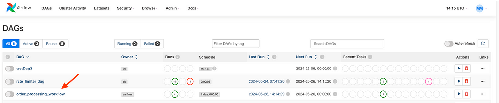 Airflow UI Dashboard