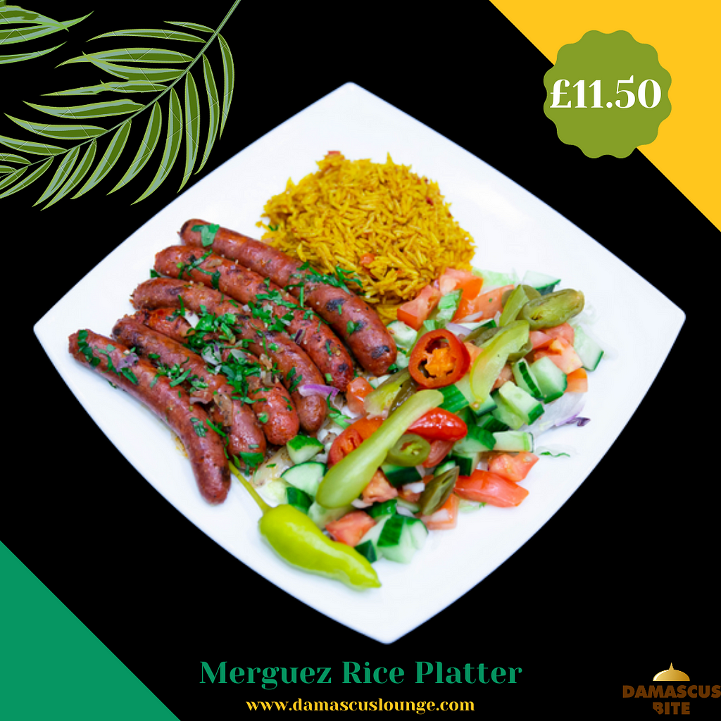 Merguez Rice Platter