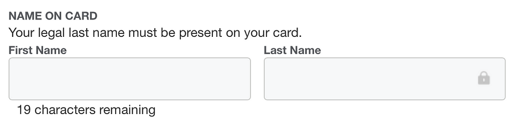 An American Express card application form asking for your preferred first name