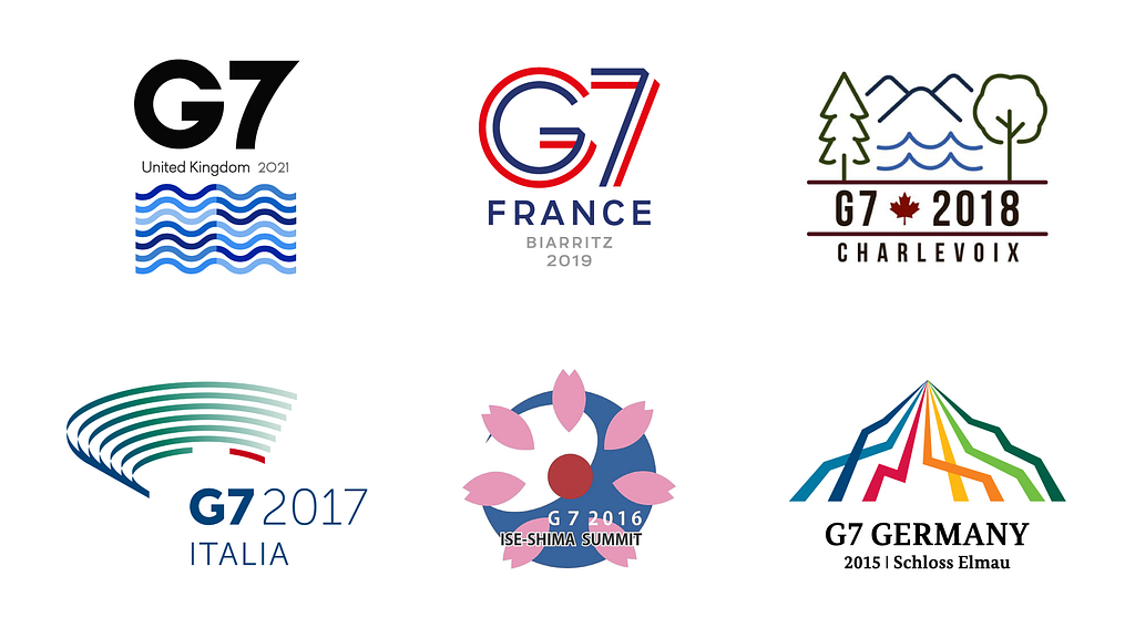 Comparison of G7 logos