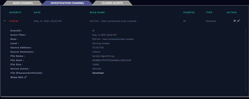 Unpacking Malware Event 91 (LetsDefend)